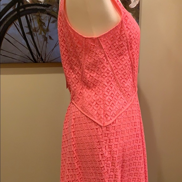 Studio M coral lace dress size L - Picture 7 of 8